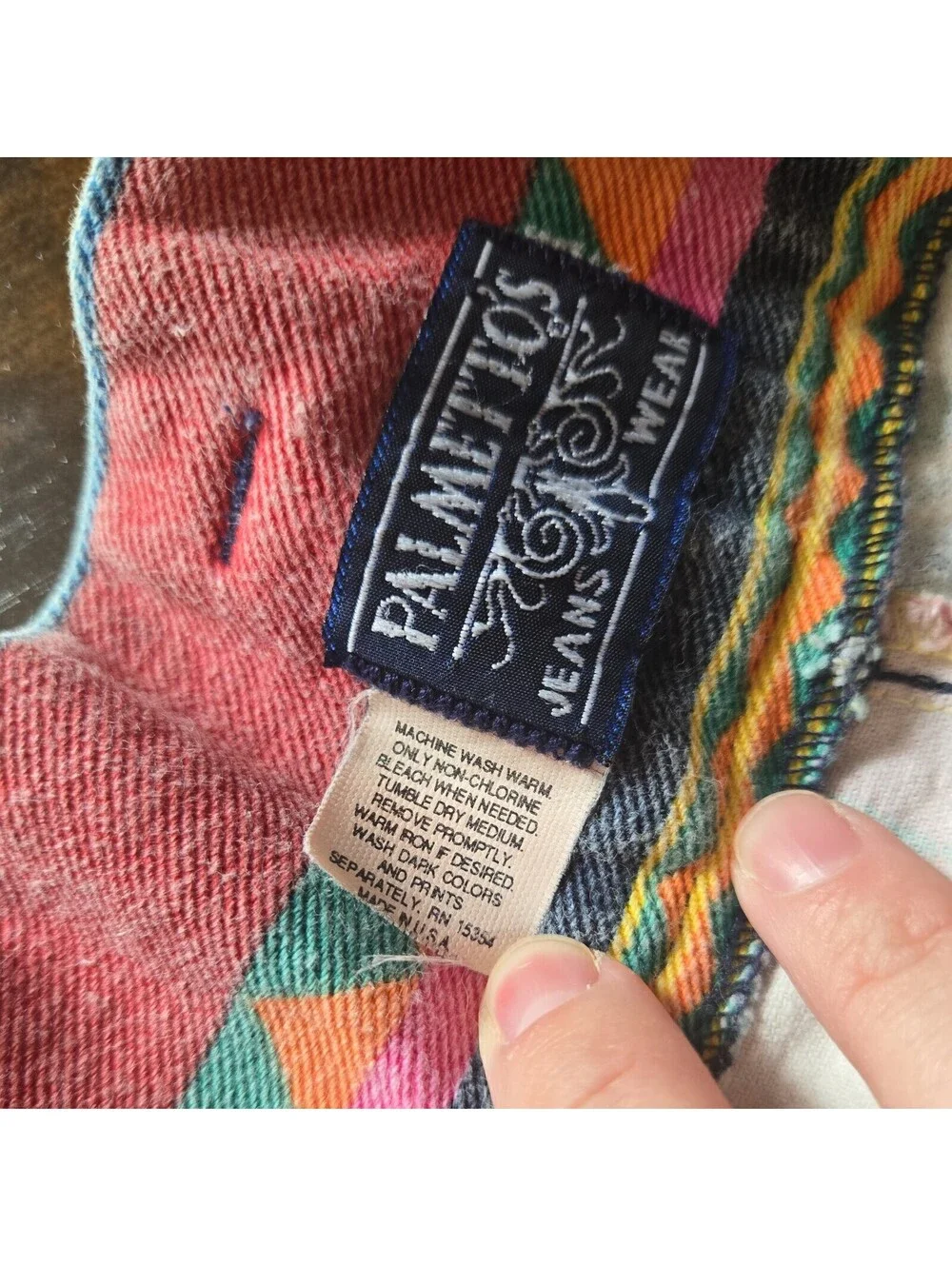 Vtg Womens Aztec High Rise Shorts Colorful Festival Palmettos 28